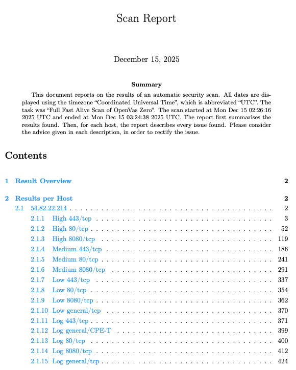 Infrastructure Assessment